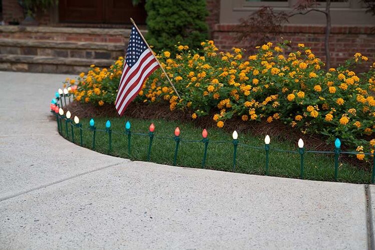 Pathway lights for the Fourth of July