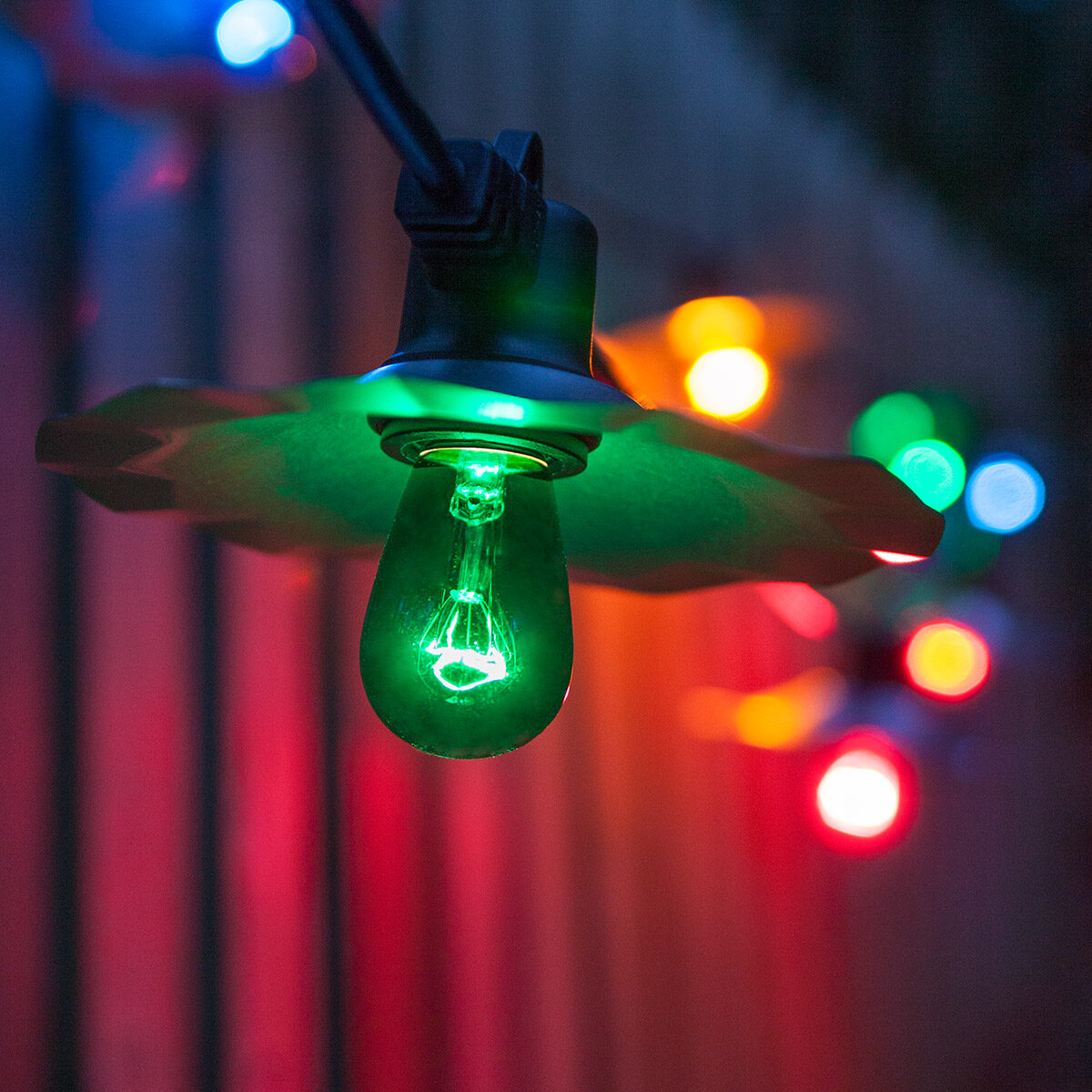 Colorful Party Bulbs for the Patio
