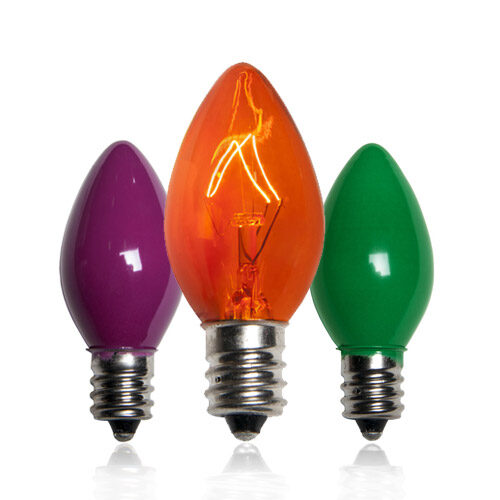 C7 Halloween Themed Light Bulbs
