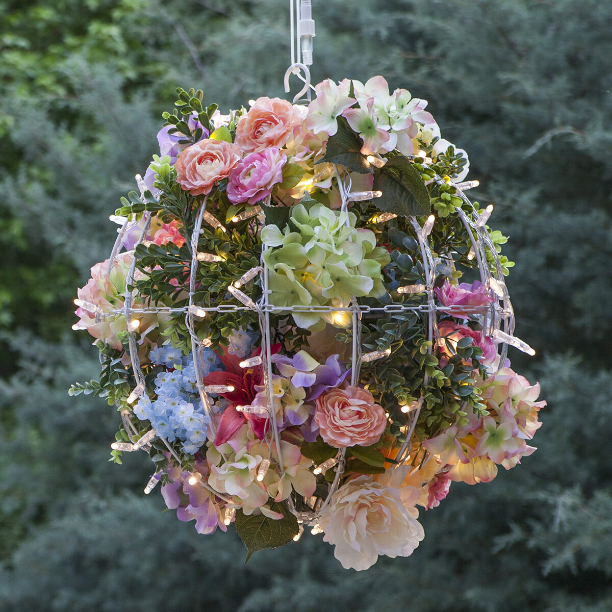 Hanging Flower Light Ball