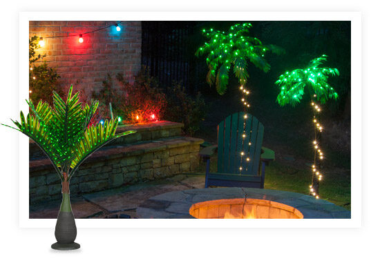 Patio Lights Yard Envy, How To Make An Outdoor Lighted Palm Tree