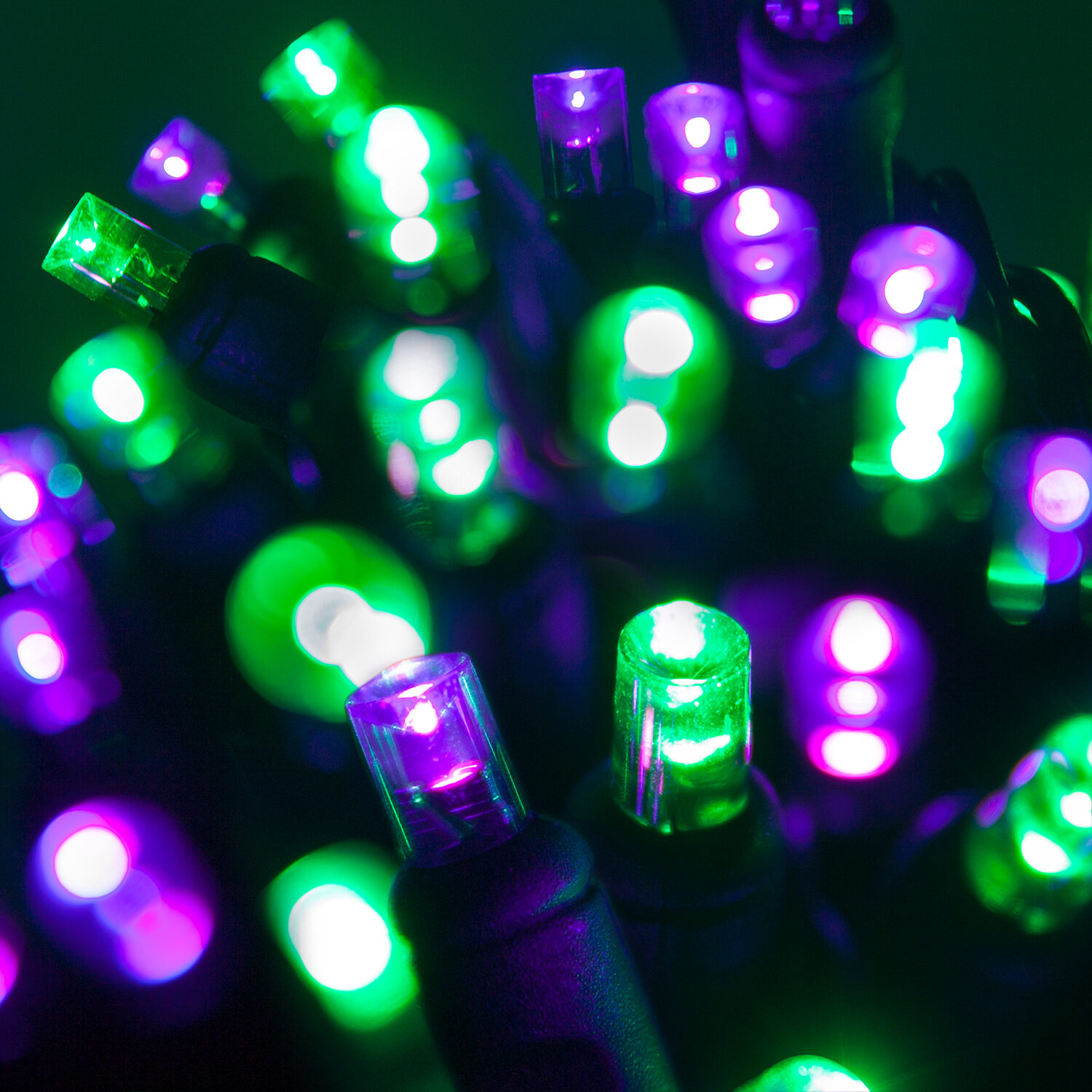 Purple & Green Halloween String Lights