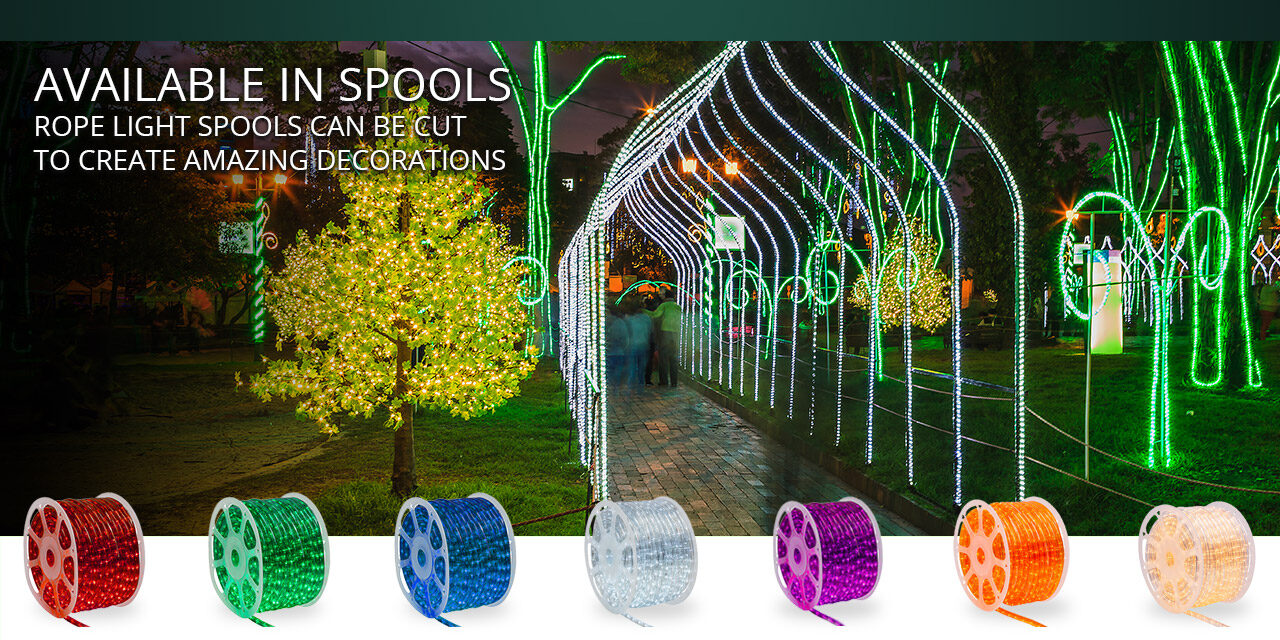Rope Light Spools for Large Indoor and Outdoor Lighting Projects